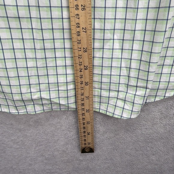 Duluth Trading Shirt Mens Medium Green Plaid Coolmax Relaxed Fit Long Sleeve - Picture 5 of 7